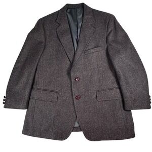 American Craftsman Tweed Blazer Mens 42R Wool Herringbone Sport Coat Made USA